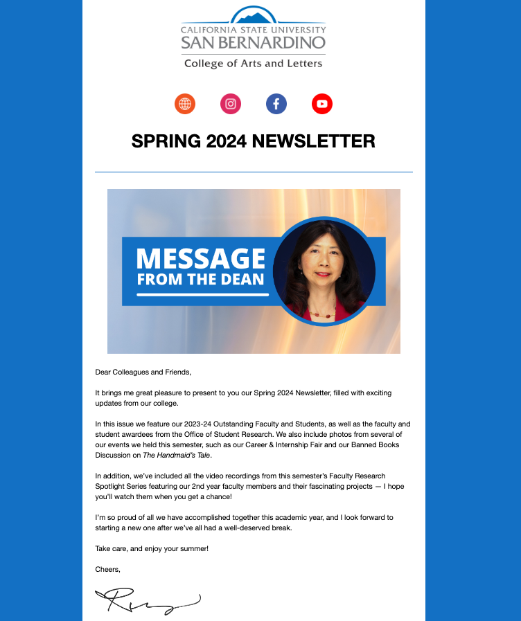 Preview of Spring 24 Newsletter
