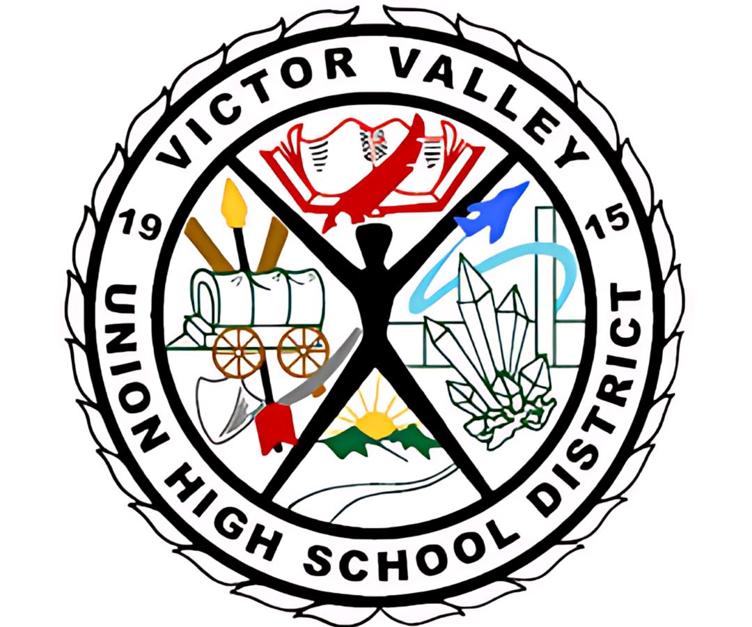 A picture of the Victor Valley high school unified school district logo