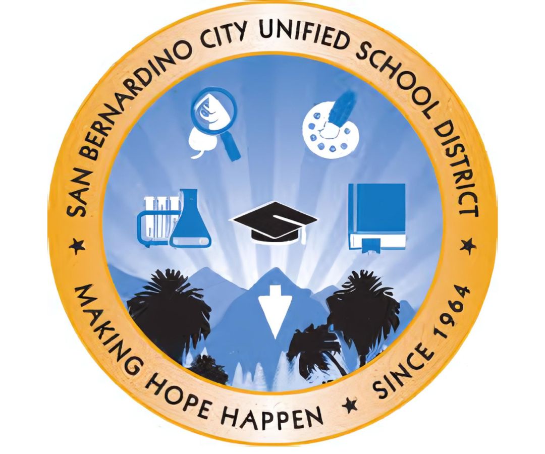 A picture of the san Bernardino city unified school district logo