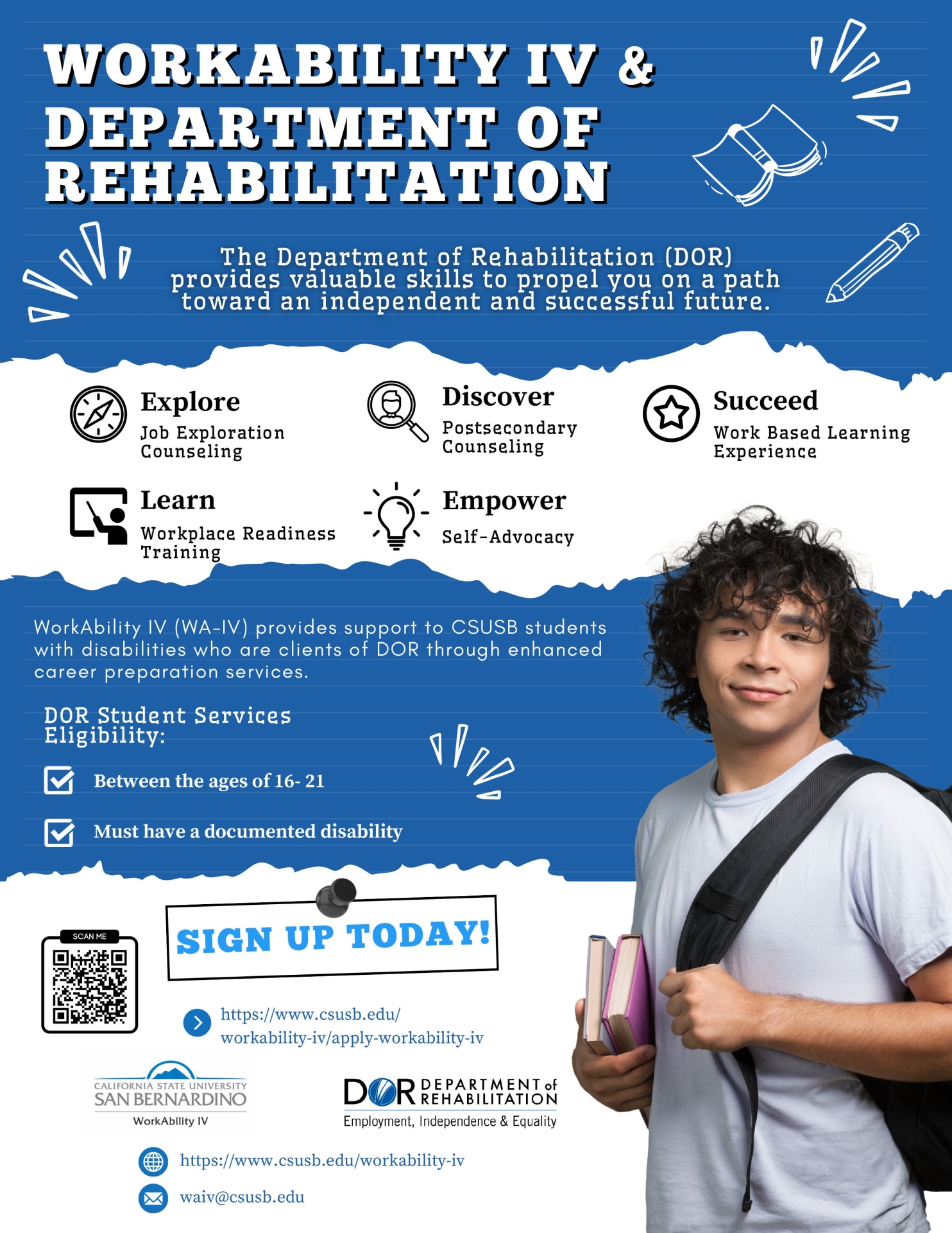 WorkAbility 4 and Department of Rehabilitation Eligibility and Services Flyer