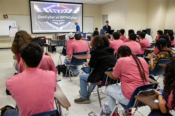 Inland Empire high school students from the GenCyber camp competed with the students from the WITH Cyber Camp in a friendly competition that showcased the new skills they’d acquired.