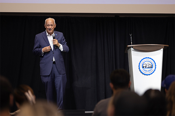 CSUSB President Tomás Morales speaking