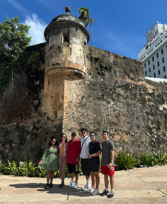 Five Cal State San Bernardino students, accompanied by Bibiana Díaz, professor of World Languages and Literatures, visited Puerto Rico Sept. 2-6, and during their time there, they toured historic and cultural landmarks.