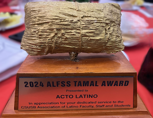 Award looks like a tamale.