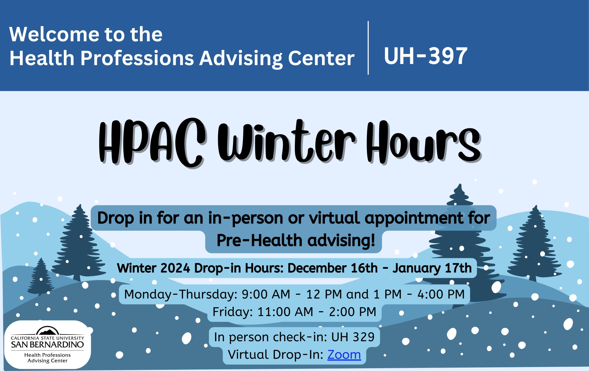 HPAC Winter Hours