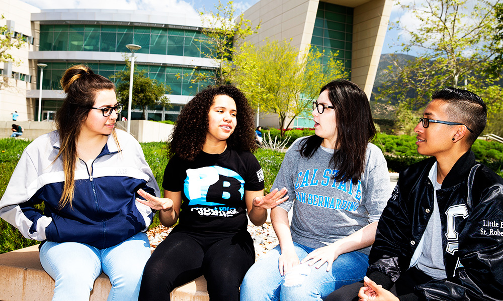 Students in front of COE