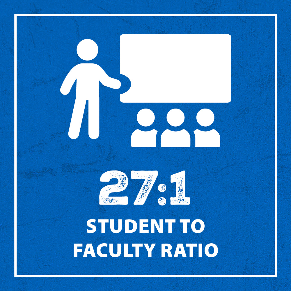 27 to 1 Student to Faculty Ratio