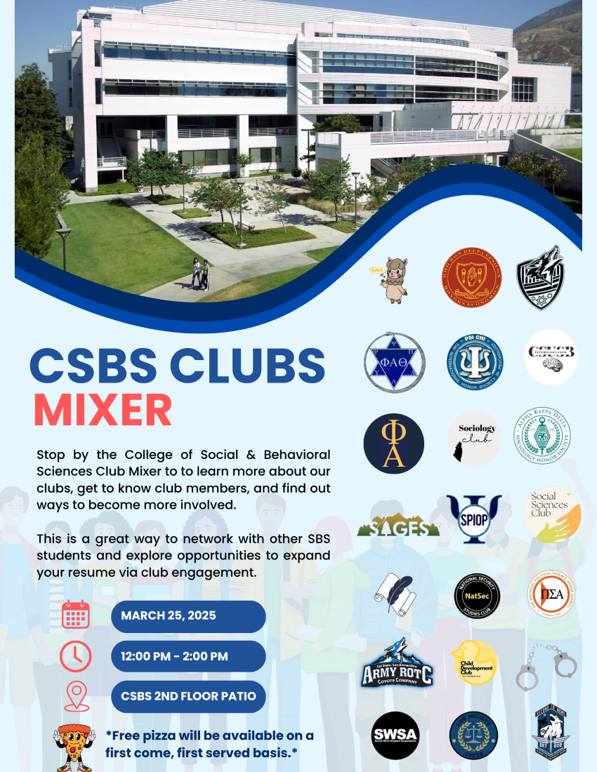 Spring 2025 CSBS Clubs Mixer Flyer