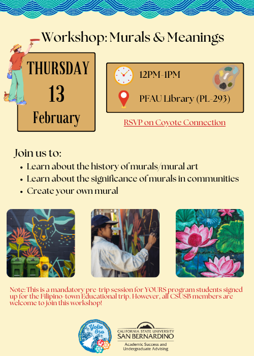 Mural and Meanings Workshop Flyer