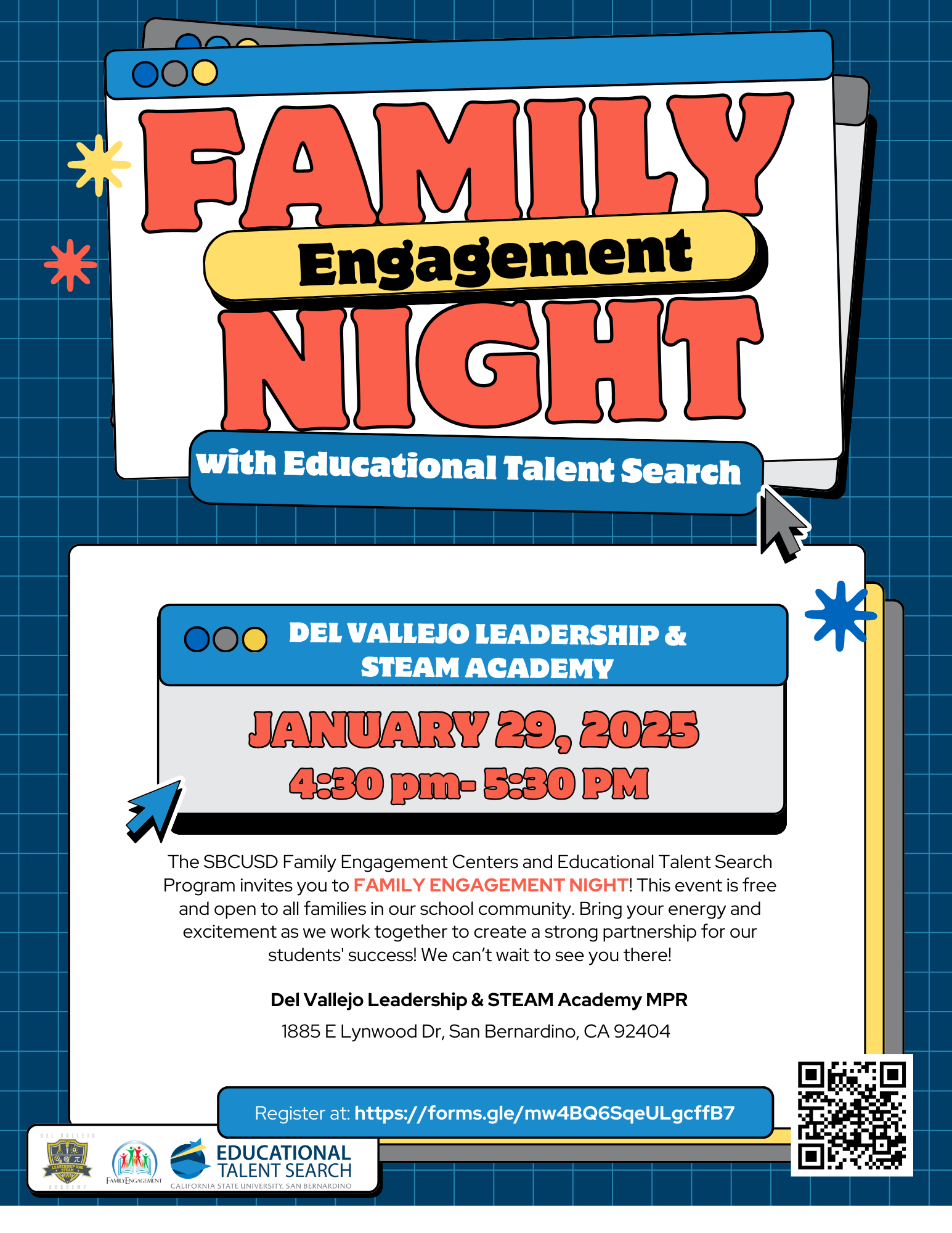 Family Engagement Night with ETS Flyer