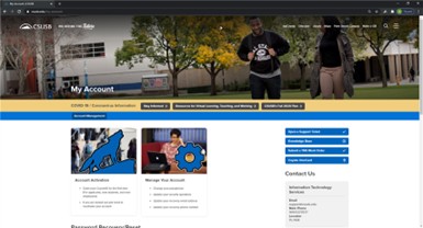 picture of my account page