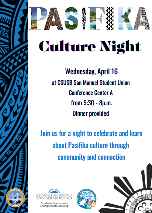 Pasifika Culture Night flyer