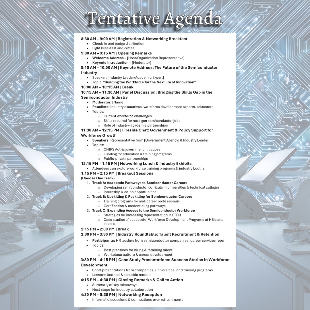 Agenda for calSWIFT'25 symposium