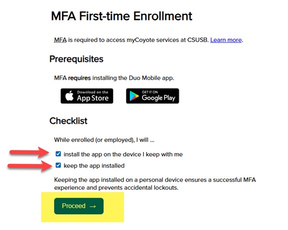 first time enrollment