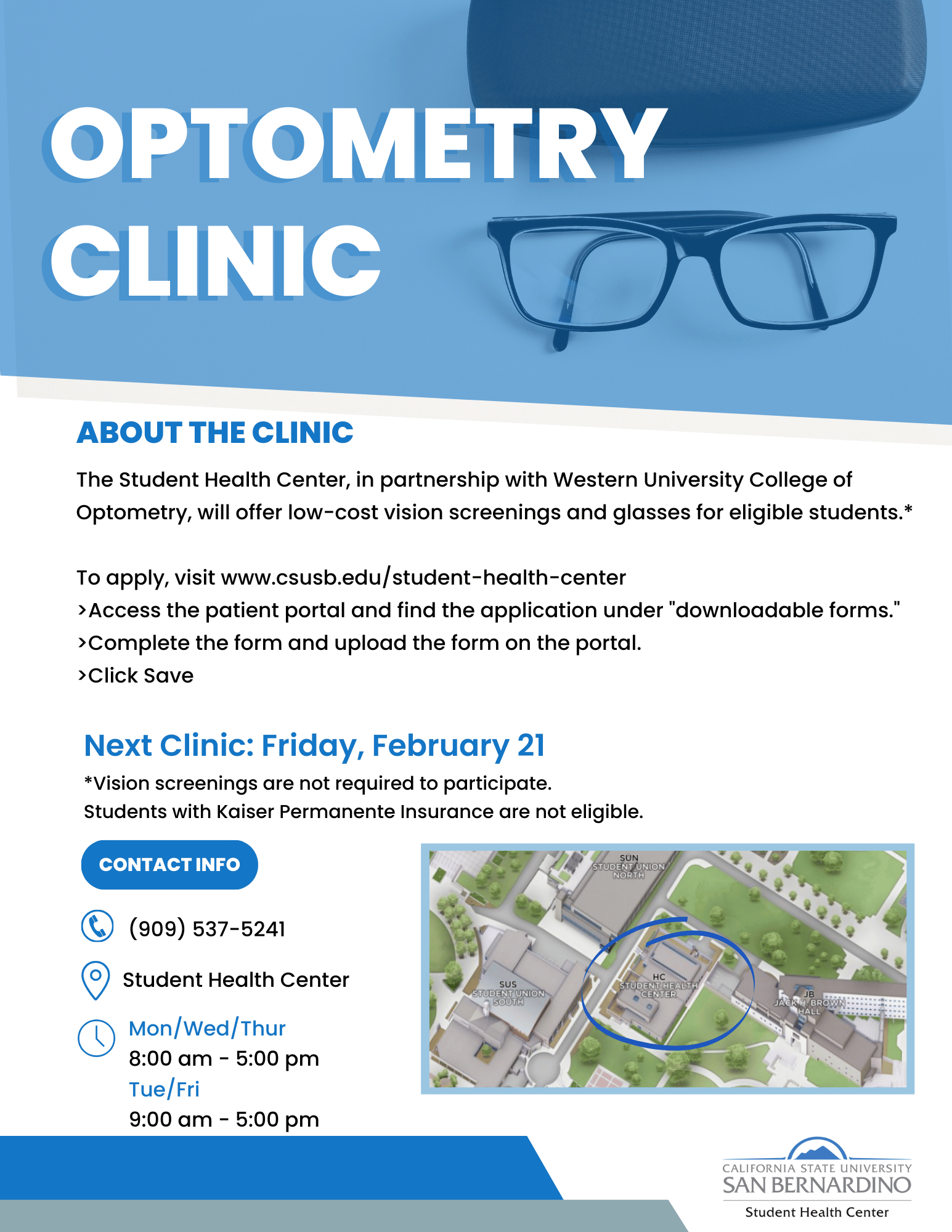 Optometry clinic flyer