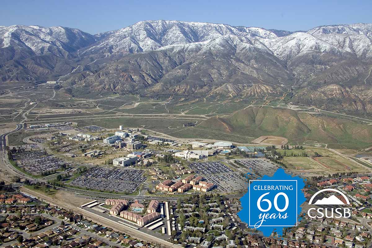 Aerial photo of CSUSB in the 2000s