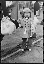 Japanese-American child who will go with his parents to Owens Valley